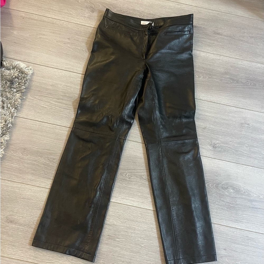 Votre Nom lambskin leather pants